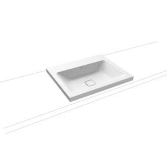 Umyvadlo na desku Kaldewei Cono 3083 60x50 cm alpská bílá bez otvoru pro baterii, bez přepadu 901906003001