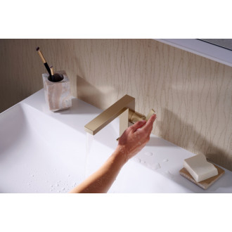 Umývadlová batéria Hansgrohe Tecturis E s clic-clacom kartáčovaný bronz 73020140