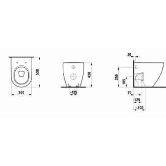 Wc stojace Laufen Pre vario odpad H8229520000001