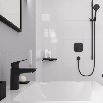Umývadlová batéria Hansgrohe Logis bez výpuste matná čierna 71103670