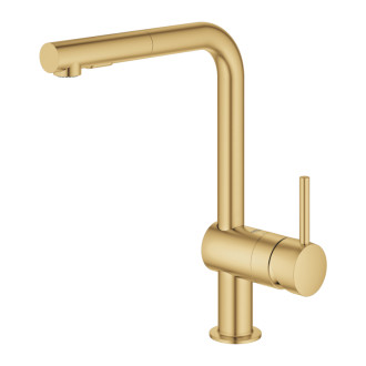 Drezová batéria Grohe Minta s otočným ramienkom kartáčovaný Cool Sunrise 30274GN0
