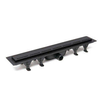 Sprchový žlab SAT 70 cm plast černý mat ZLAB70BL