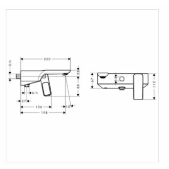 Vaňová batéria Hansgrohe Axor Urquiola bez sprchového setu 150 mm chróm 11420000
