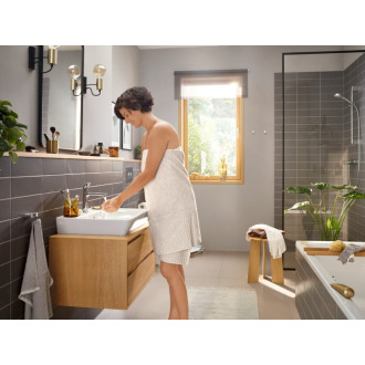 Umývadlová batéria Hansgrohe Rebris E s výpustou chróm 72557000