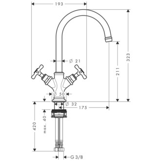 Umývadlová batéria Hansgrohe Axor Montreux s výpustom kartáčovaný nikel 16502820