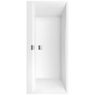 Obdélníková vana Villeroy & Boch Squaro 180x80 cm litý mramor levá i pravá UBQ180SQE2DV-01
