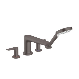 Vaňová batéria Hansgrohe Talis E so sprchovým setom kartáčovaný čierny chróm 71748340