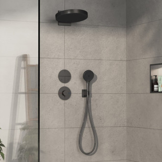 Sprchová batéria Hansgrohe ShowerSelect Comfort S bez podomietkového telesa kartáčovaný čierny chróm 15562340
