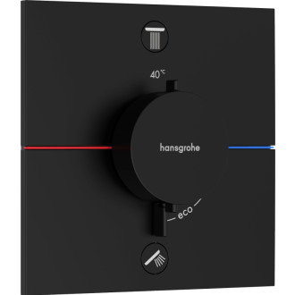 Vaňová batéria Hansgrohe ShowerSelect Comfort E bez podomietkového telesa matná čierna 15578670