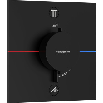 Vaňová batéria Hansgrohe ShowerSelect Comfort E bez podomietkového telesa matná čierna 15578670