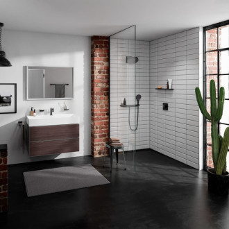 Vaňová batéria Hansgrohe ShowerSelect Comfort E bez podomietkového telesa matná čierna 15578670