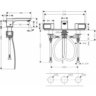 Umývadlová batéria Hansgrohe Axor Urquiola s výpustom chróm 11040000
