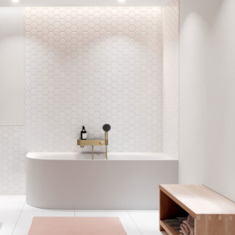 Vaňová batéria Hansgrohe ShowerTablet Select s poličkou 150 mm kartáčovaný bronz 24340140