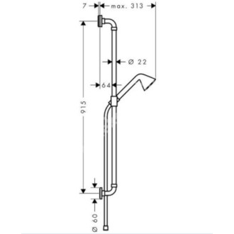 Sprchový set Hansgrohe Axor Front chróm 26023000