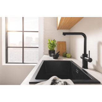 Drezová batéria Grohe GROHE Blue Pure 2022 s vyťahovacou spŕškou phantom black 30590KF0
