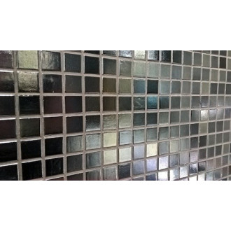 Sklenená mozaika Premium Mosaic čierna 33x33 cm lesk MOS20BKHM