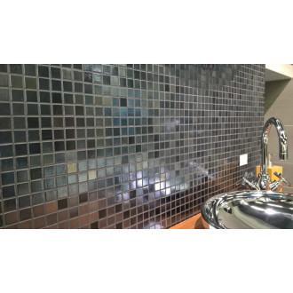 Sklenená mozaika Premium Mosaic čierna 33x33 cm lesk MOS20BKHM