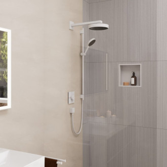 Sprchový set Hansgrohe Rainfinity na stenu matná biela 28743700