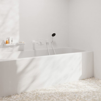 Vaňová batéria Hansgrohe DuoTurn E bez podomietkového telesa matná biela 75417700
