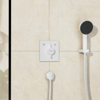 Vaňová batéria Hansgrohe DuoTurn E bez podomietkového telesa matná biela 75417700