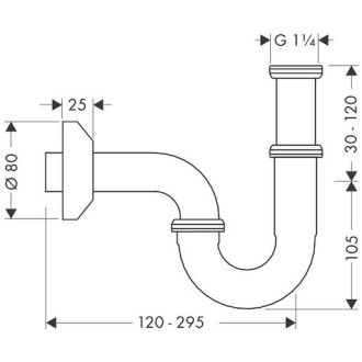Sifón umývadlový Hansgrohe 5/4" 53010000