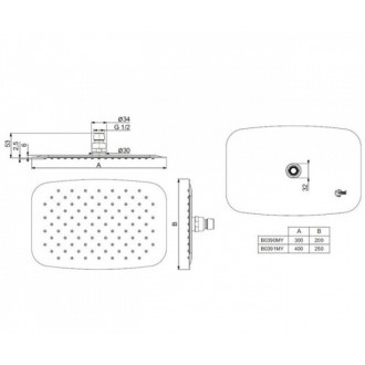 Hlavová sprcha Ideal Standard Idealrain Cube chróm B0390MY