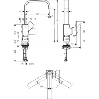 Umývadlová batéria Hansgrohe Metropol s clic-clacom chróm 32511000