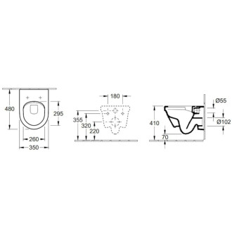 Wc závesné Villeroy &amp; Boch Omnia Architectura 4687R001