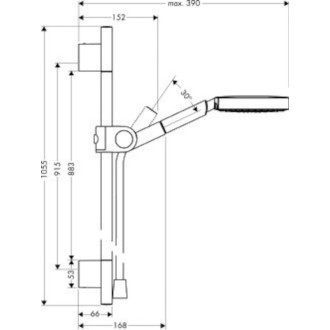 Sprchový set Hansgrohe Axor Uno chróm 27987000