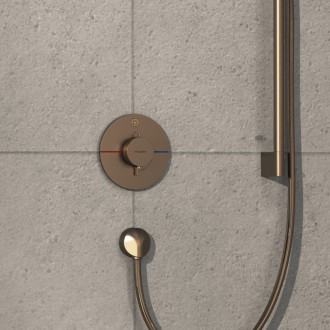 Sprchová batéria Hansgrohe ShowerSelect Comfort S bez podomietkového telesa kartáčovaný bronz 15553140