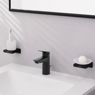 Umývadlová batéria Hansgrohe Logis s výpustou matná čierna 71171670