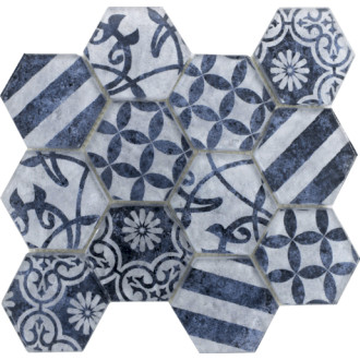 Skleněná mozaika Premium Mosaic azul 26x30 cm mat PATCHWORK73AZ