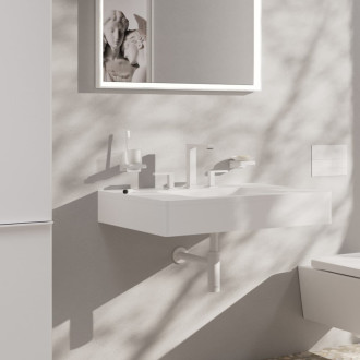 Umývadlová batéria Hansgrohe Tecturis E s clic-clacom matná biela 73030700
