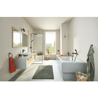 Umývadlová batéria Grohe Eurosmart s výpustou čierna matná 233222433
