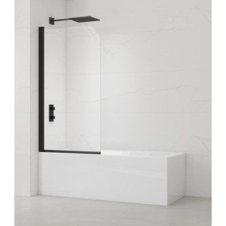 Vaňová zástena SAT 150x80 cm čierna SATVZUNIKCT80