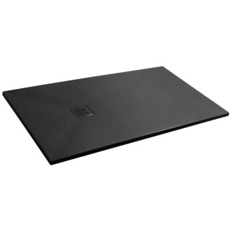 Sprchová vanička obdĺžniková Polysan Treneca 140x90 cm liaty mramor čierna 84309.21