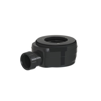 Vaničkový sifón MULTI 90 x 40/50mm nízky čierny bez krytky ESLIM90BL