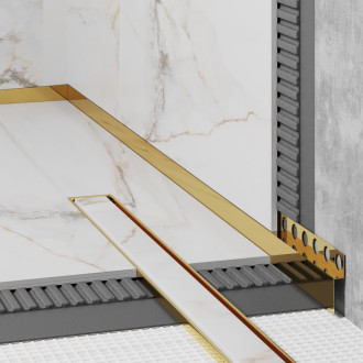 Spádový profil Eviso zadná zlatá lesklá 150 cm nerez LCGO0102