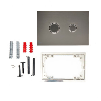 Ovládacie tlačidlo Swiss Aqua Technologies kov gun metal mat SATATBGM