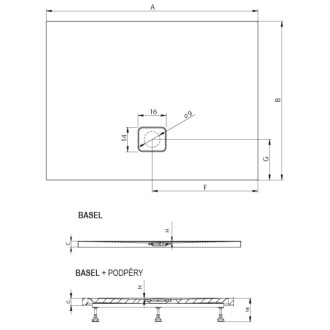 Sprchová vanička obdĺžniková Riho Basel 140x100 cm akrylát DC380050000000S
