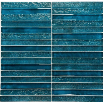 Skleněná mozaika Premium Mosaic ocean blue 30x30 cm lesk MOSPTK1