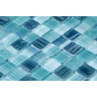 Sklenená mozaika Premium Mosaic tyrkys 30x30 cm lesk MOSCH77