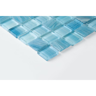 Sklenená mozaika Premium Mosaic aqua blue 30x30 cm lesk MOSCH192