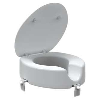 Zvýšené sedadlo 12 cm na WC pre seniorov, biela INVALWCSED
