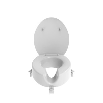 Zvýšené sedadlo 12 cm na WC pre seniorov, biela INVALWCSED
