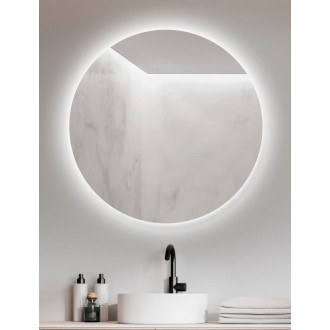 Zrkadlo Ambiente okrúhle 80 LED, hladké