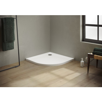 Sprchová vanička štvrťkruhová Hüppe Purano 90x90 cm liaty mramor 202151.055