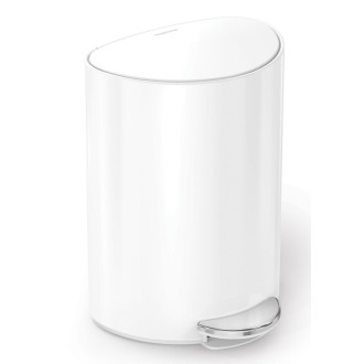 Pedálový odpadkový koš Simplehuman 6 l bílá ocel SHCW2108
