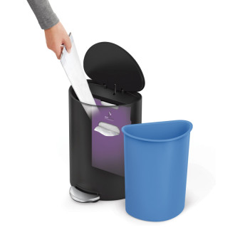Pedálový odpadkový kôš Simplehuman 6 l čierna matná oceľ SHCW2109