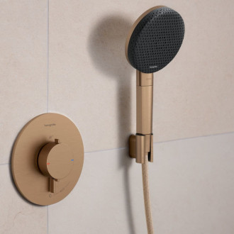 Držiak sprchy Hansgrohe Porter Fine pevný kartáčovaný bronz 28885140